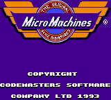 Заставка игры Micro Machines